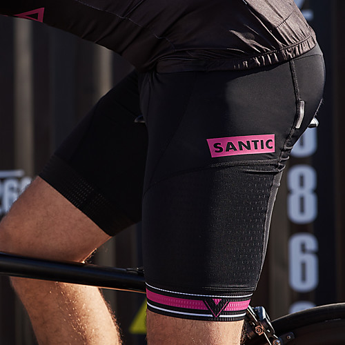 

SANTIC Men's Women's Couple's Cycling Shorts Bike Shorts Padded Shorts / Chamois Bottoms UV Resistant Quick Dry Reflective Strips Sports Spandex Green / Blue / Pink Mountain Bike MTB Road Bike Cycling