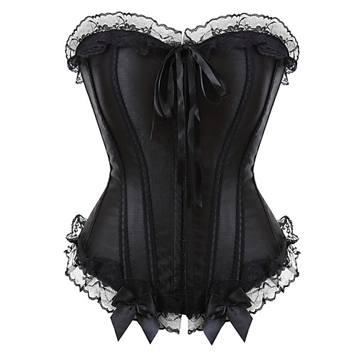 

Women's Plus Size Hook & Eye Overbust Corset - Solid Colored / Sexy, Stylish Black S M L