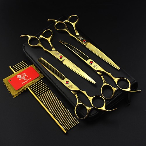 

Dog Rabbits Cat Grooming Grooming Scissors Stainless steel Scissor Portable Pet Grooming Supplies Gold