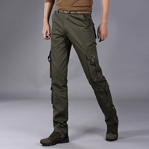 

Men's Hiking Cargo Pants Summer Outdoor Windproof Warm Cotton Pants / Trousers Bottoms Black Army Green Grey Khaki Hiking Climbing Camping 28 29 30 31 32