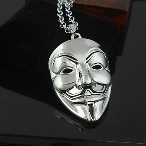 

Cosplay Costume Necklace Mask Inspired by V for Vendetta Silver Cosplay Halloween Halloween Carnival Masquerade Adults' Men's Women's