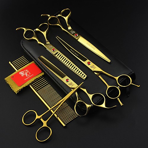 

Dog Rabbits Cat Grooming Grooming Scissors Stainless steel Scissor Portable Pet Grooming Supplies Gold