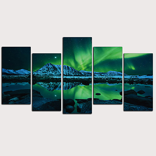 

Print Rolled Canvas Prints - Abstract Landscape Classic Modern Five Panels Art Prints