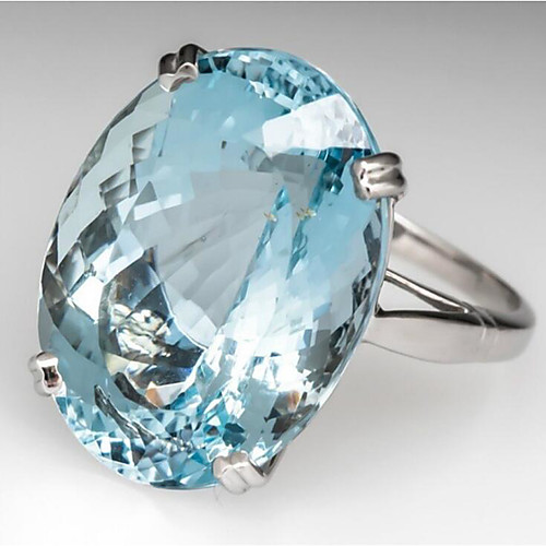 

Women Ring Aquamarine Classic White Light Blue Copper Joy Stylish 1pc 6 7 8 9 10 / Women's / Promise Ring