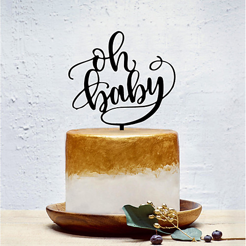 

Cake Topper Classic Theme / Creative / Wedding Artistic / Retro / Unique Design Acrylic Wedding / Birthday with Solid 1 pcs OPP