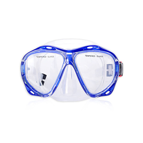 

Diving Mask Underwater Waterproof Anti Fog Dry Top Adjustable Strap Two-Window - Swimming Diving Water Sports Scuba Silicone - For Adults Red Pink Blue Black