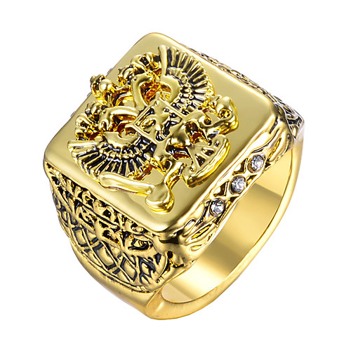 

Men's Ring Signet Ring 1pc Gold Silver Alloy Punk Russian Gift Daily Jewelry Sculpture family crest