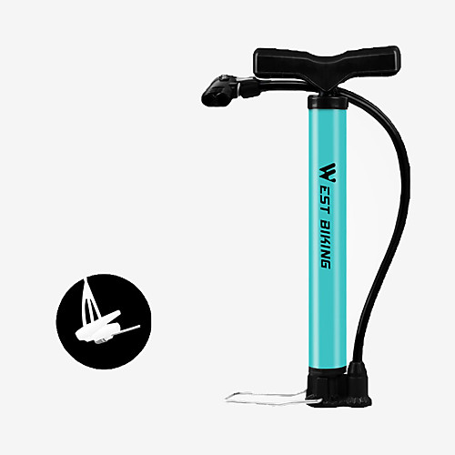 

WEST BIKING Mini Bike Pump Bike Floor Pump Portable Lightweight Durable High Pressure Accurate Inflation For Road Bike Mountain Bike MTB Cycling Bicycle Steel Alloy Blue