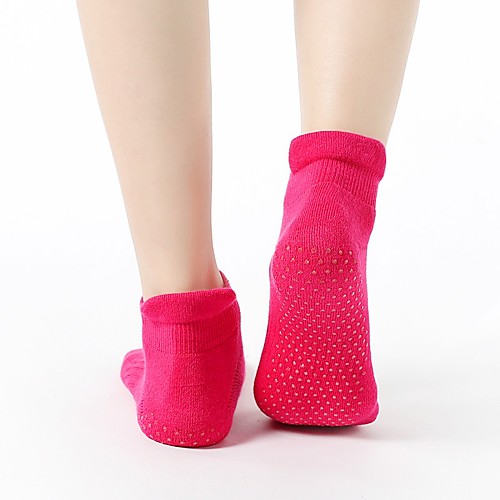 

Women's Athletic Sports Socks Yoga Socks Socks Grip Socks Non Slip Yoga Pilates Barre 1 Pair Sports Winter Cotton / nylon with a hint of stretch Black Violet Orange / Stretchy