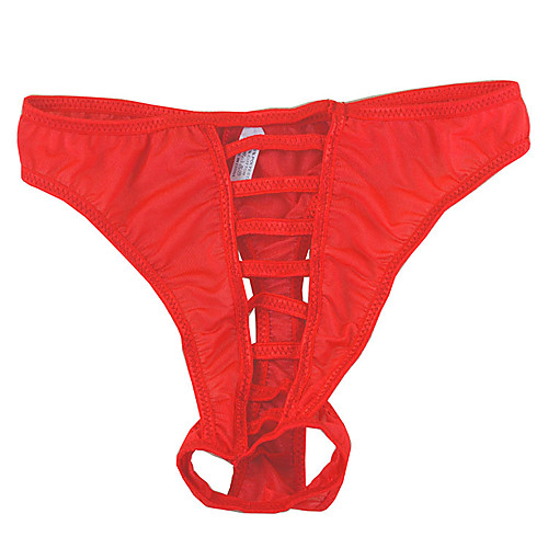 

Men's 1 Piece Cut Out G-string Underwear - Normal Low Waist Light Blue White Black One-Size