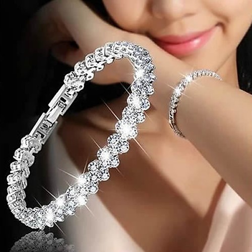 

Women's Bracelet Classic Flower Stylish Imitation Diamond Bracelet Jewelry Rose Gold / Silver For Daily