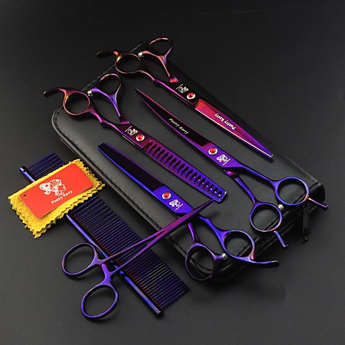 

Dog Rabbits Cat Grooming Grooming Scissors Stainless steel Scissor Portable Pet Grooming Supplies Purple