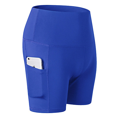 

YUERLIAN Women's High Waist Yoga Shorts Shorts Breathable Quick Dry Black Burgundy Blue Mesh Fitness Gym Workout Running Summer Sports Activewear High Elasticity Slim