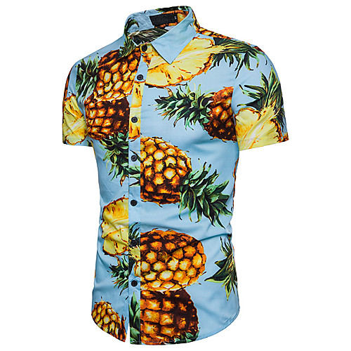 

Aloha Hula Dancer Adults' Men's Casual Beach T-shirt Hawaiian Costumes Luau Costumes For Party Casual / Daily Festival Cotton Blouse