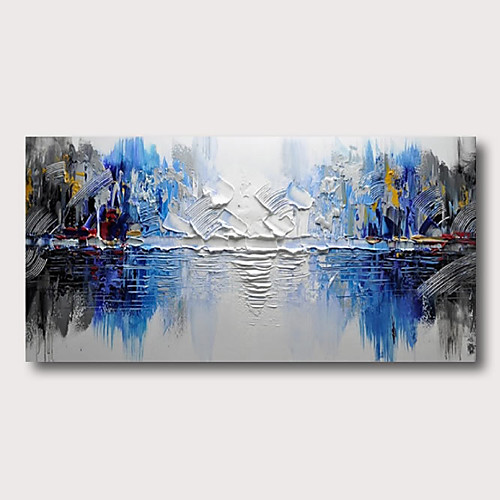 

Oil Painting Hand Painted Horizontal Abstract Abstract Landscape Comtemporary Modern Stretched Canvas