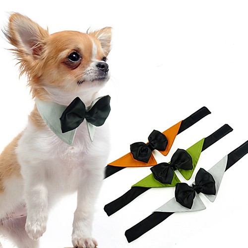 

Dog Cat Necklace Puppy Clothes Tie / Bow Tie Solid Colored Headpieces Bow Dog Clothes Puppy Clothes Dog Outfits White Orange Green Costume for Girl and Boy Dog Fabric S M L XL