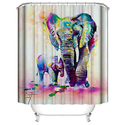 

Shower Curtains & Hooks Contemporary Plastics / Polyester Waterproof / Lovely