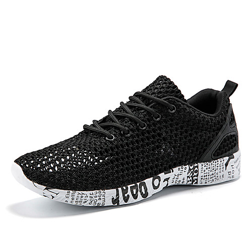 

Men's Fall Daily Outdoor Trainers / Athletic Shoes Running Shoes / Walking Shoes Mesh Breathable Non-slipping Shock Absorbing Dark Grey / Black / Green