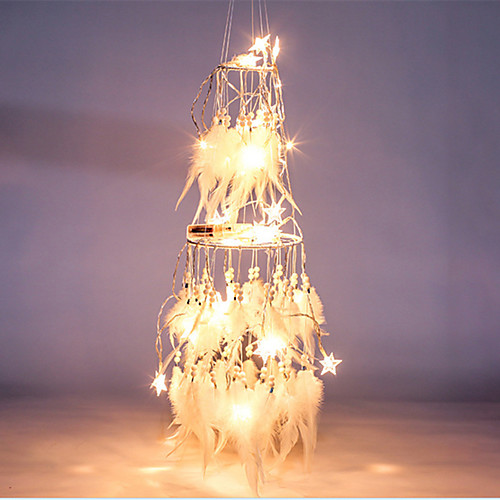 

Led Boho Dream Catcher Handmade Gift Wall Hanging Decor Art Ornament Craft Feather 8015cm for Kids Bedroom Wedding Festival