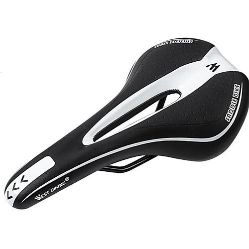 

WEST BIKING Bike Saddle / Bike Seat Waterproof Wearproof High Elasticity Professional PU Leather Silica Gel Steel Cycling Road Bike Mountain Bike MTB Recreational Cycling Black / Yellow White Red