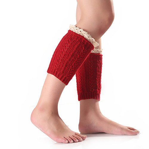 

Women's Warm Sexy Legwarmers 680D Red Khaki Green One-Size