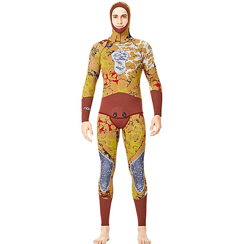 

Dive&Sail Men's Full Wetsuit 3mm SCR Neoprene Diving Suit Thermal / Warm High Elasticity Long Sleeve Back Zip - Diving Water Sports Camo / Camouflage Autumn / Fall Spring Summer / Stretchy