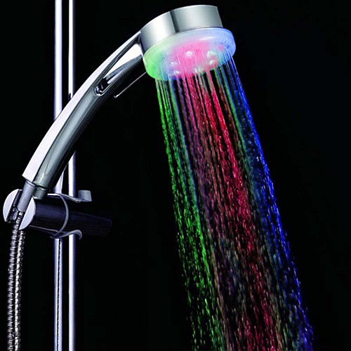 

LED Shower Head Color Changing 2 Water Mode 7 Color Glow Light Automatically Changing Handheld Showerhead
