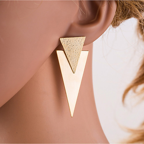 

Women's Silver Gold Drop Earrings Geometrical European Earrings Jewelry Gold / Silver For Daily 1 Pair