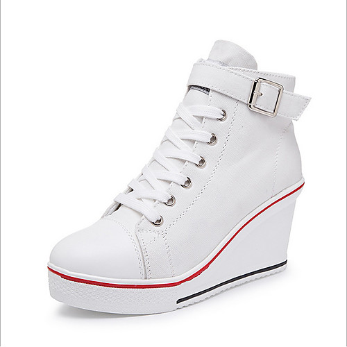 

Women's Canvas Spring & Summer Sneakers Wedge Heel Red / Blue / Pink