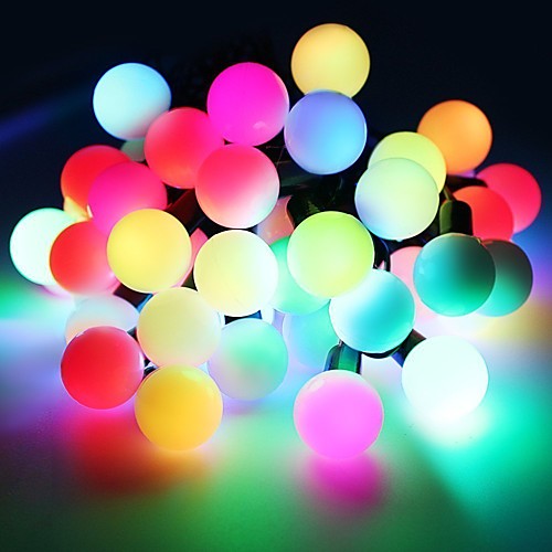 

5m 50 LEDs Bulb Waterproof String Lights White Warm White RGB Party Decorative Lovely 220-240 V 1pc