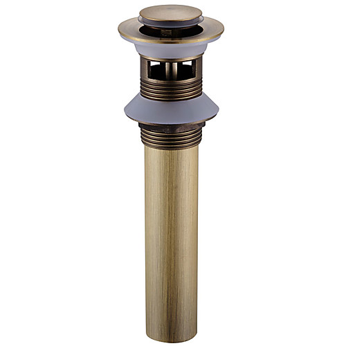 

Faucet accessory - Superior Quality - Antique Brass Pop-up Water Drain With Overflow - Finish - Antique Brass