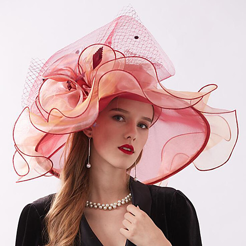 

Organza Headwear with Flower / Ruffle 1 Piece Wedding / Sports & Outdoor / Tea Party Headpiece