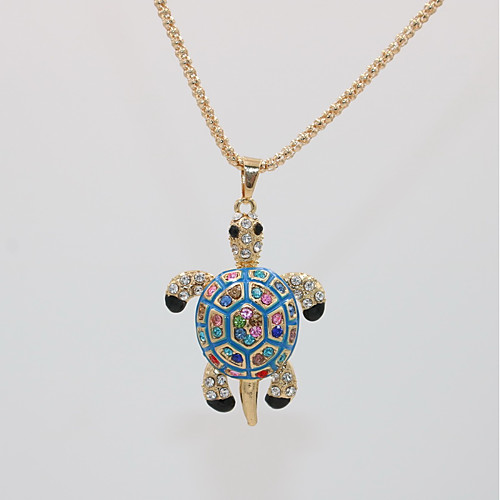 

Women's Pendant Necklace Statement Necklace Necklace Classic Turtle Animal Dainty Unique Design Casual / Sporty Gold Plated Chrome Black Red Blue 70 cm Necklace Jewelry 1pc For Carnival Masquerade