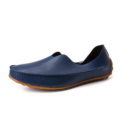 

Men's Spring / Summer Casual / British Daily Outdoor Loafers & Slip-Ons PU Breathable Non-slipping Wear Proof White / Red / Blue