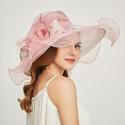 

Organza Headwear with Flower / Ruffle 1 Piece Wedding / Sports & Outdoor / Tea Party Headpiece