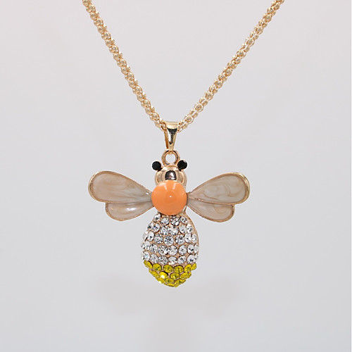 

Women's Pendant Necklace Statement Necklace Necklace Classic Bee Animal Unique Design Trendy Fashion Resin Gold Plated Chrome Gold 70 cm Necklace Jewelry 1pc For Carnival Holiday Club Bar Festival