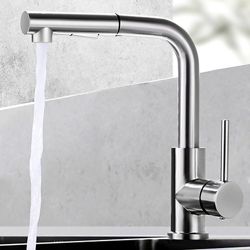 

Kitchen faucet - Single Handle One Hole Nickel Brushed Pull-out / ­Pull-down Other Contemporary Kitchen Taps