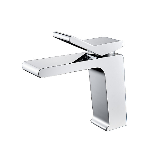 

Bathroom Sink Faucet - Waterfall Chrome Centerset Single Handle One HoleBath Taps