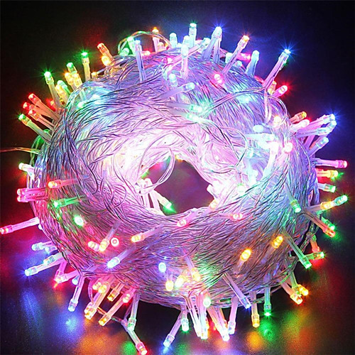 

100m String Lights 600 LEDs 1 set Cold White RGB Blue Waterproof Creative Party 220-240 V IP44