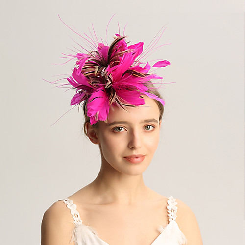 

Flax / Feathers Fascinators with Feather 1pc Wedding / Special Occasion Headpiece