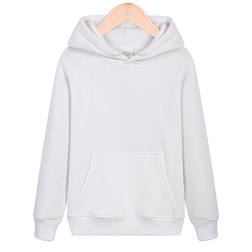 

Men's Hiking Sweatshirt Winter Outdoor Solid Color Windproof Warm Comfortable Hoodie Top Cotton Single Slider Camping / Hiking / Caving Winter Sports Cream Blue / Black White Black Yellow