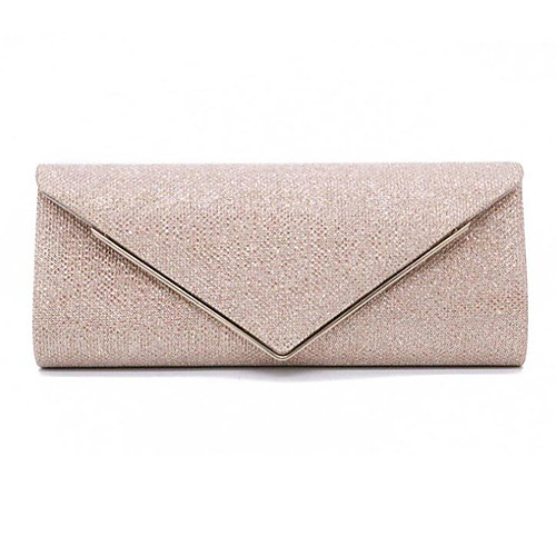 

Women's Bags Polyester Evening Bag Chain Solid Color Party Wedding Event / Party Evening Bag Wedding Bags Handbags Black Champagne Gold Silver