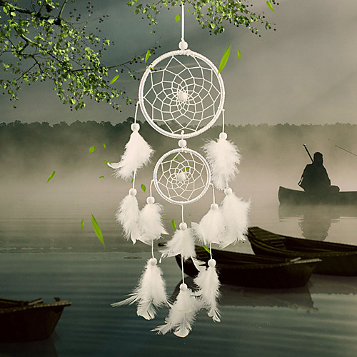 

Handmade Dream Catchers With Feather Wall Hanging Home Decoration Ornament Decor Ornament