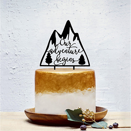 

Cake Topper Classic Theme / Creative / Landscape Personalized / Romantic Acrylic Wedding / Party Evening with Solid 1 pcs OPP