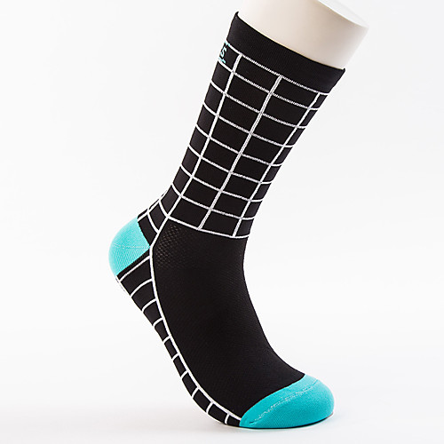 

Men's Cycling Socks Compression Socks Breathable Sweat-wicking Blue Black / White Black / Blue Road Bike Mountain Bike MTB Basketball Stretchy