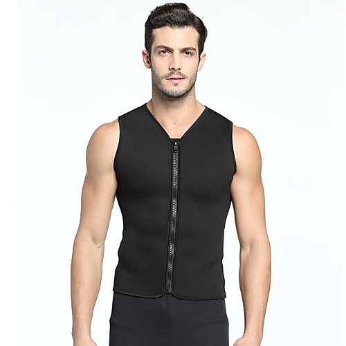 

Men's Sleeveless Wetsuit 3mm SCR Neoprene Diving Suit Windproof Anatomic Design Stretchy Sleeveless Back Zip Solid Colored Autumn / Fall Spring Summer / Winter