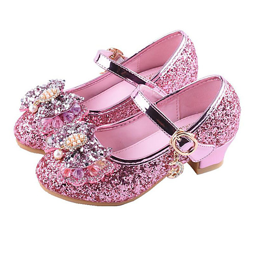 

Girls' Comfort / Flower Girl Shoes Synthetics Heels Toddler(9m-4ys) / Little Kids(4-7ys) / Big Kids(7years ) Buckle / Sequin Red / Pink / Silver Spring / Summer / Party & Evening / Rubber