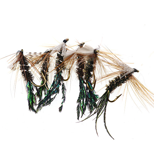 

6 pcs Flies Flies Mixed Material Sinking Fly Fishing Bait Casting Spinning