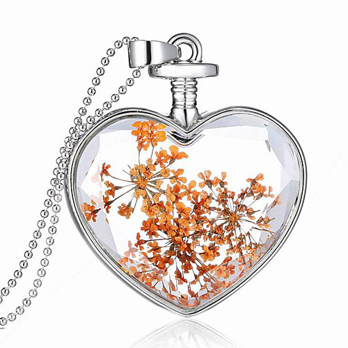 

Women's Pendant Necklace Necklace Glass Chrome Silver 60 cm Necklace Jewelry 1pc For Daily School Street Holiday Festival