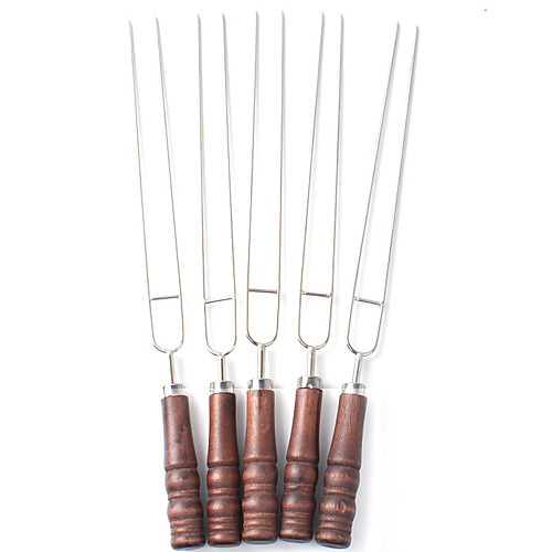 

Marshmallow Roasting Sticks Portable Easy to Install for Stainless Steel Outdoor Picnic Silver